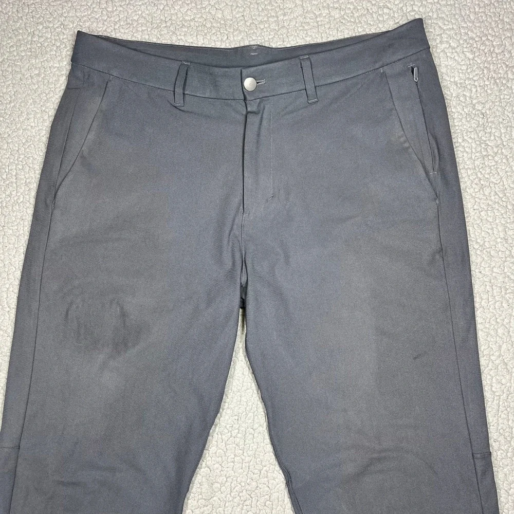 Lululemon Commission Pant Slim Warpstreme 34 Dark Gray Technical Chino 6190